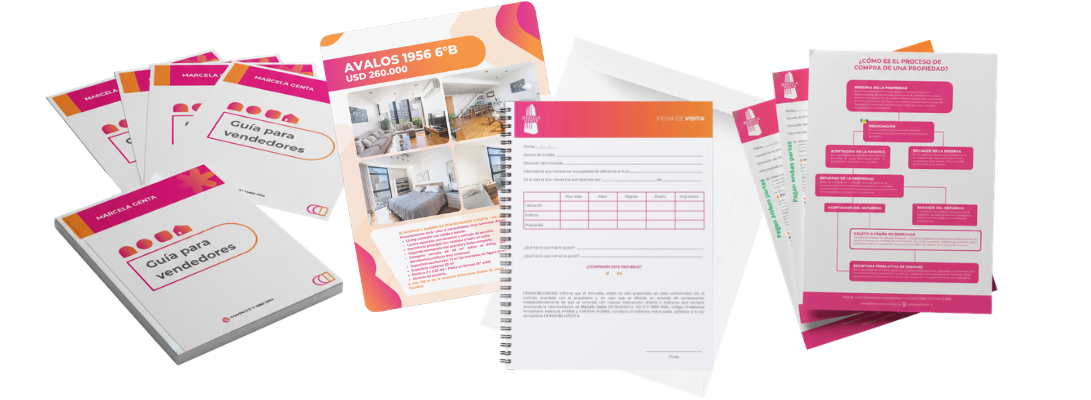 Guía para vendedores, ficha de propiedad, checklist y esquema de pasos para vender